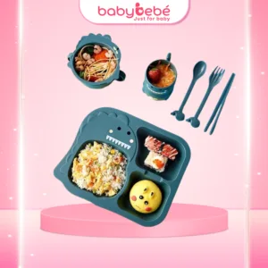 Khay ăn dặm Babybebe lúa mạch hình khủng long