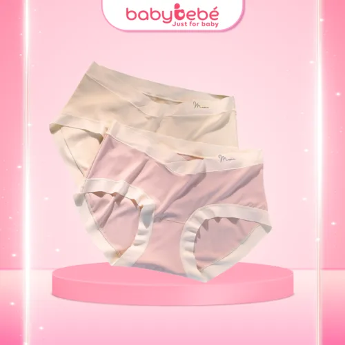 Quần lót bầu chất su lụa kháng khuẩn không lộ viền siêu mỏng mềm mát phối ren tinh tế - Babybebe
