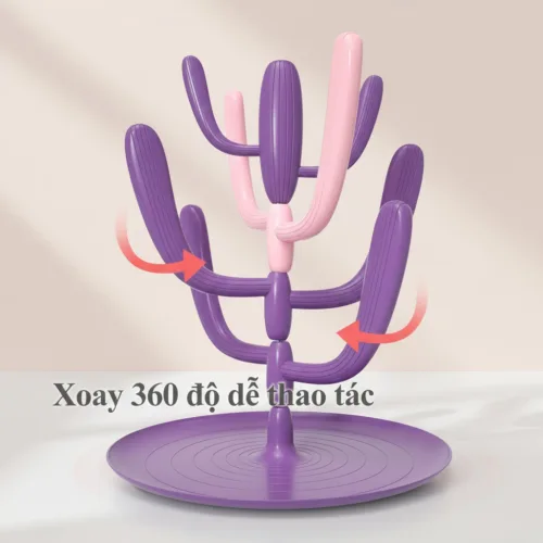 Khay úp bình sữa - giá úp bình hình cây xoay 360 độ có thể tháo rời - MejCare