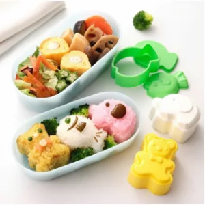 Bộ 3 khuôn làm cơm nắm bento tạo hình cho bé ăn dặm, hình con vật ngộ nghĩnh - MejCare