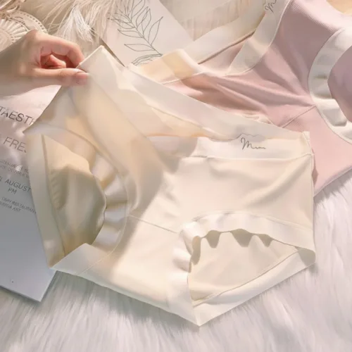 Quần lót bầu chất su lụa kháng khuẩn không lộ viền siêu mỏng mềm mát phối ren tinh tế - Mejcare