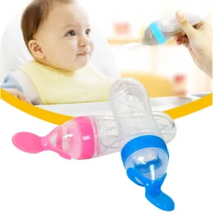 Bình thìa silicon tập ăn dặm cho bé có vạch chia ml, bón cháo, đút bột ,uống sữa - MejCare