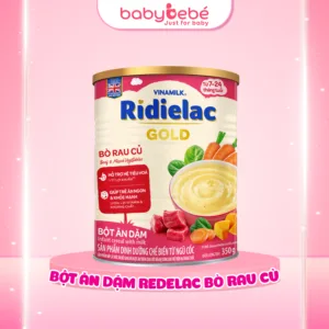 Bột Ăn Dặm bò rau củ Ridielac Gold - Hộp thiếc 350g