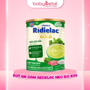 Bột Ăn Dặm heo bó xôi Ridielac Gold - Hộp thiếc 350g