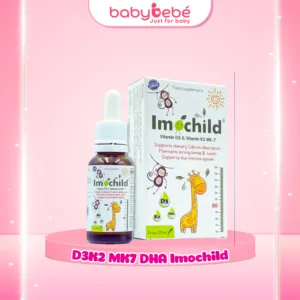 Imochild Vitamin D3K2 Có DHA Cho Bé Bổ Sung D3 K2 MK7 Giúp Tăng Hấp Thu Canxi, Tăng Chiều Cao 20ml