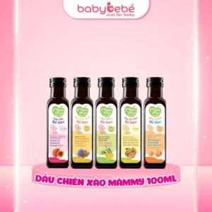 Dầu ăn dặm cho bé Mămmy 5 loại giàu DHA & Omega 3-6-9 cá hồi, hạt lanh, Olive, gấc, óc chó, chiên xào