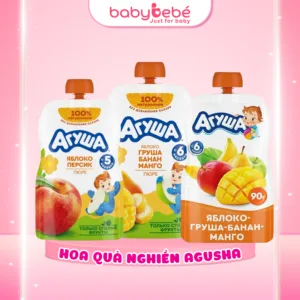 Trái cây nghiền mix vị Agusha 90g/gói dành cho bé từ 6 tháng trở lên