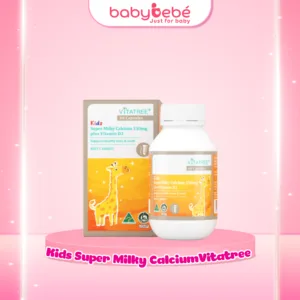 Viên canxi sữa Úc Vitatree Kids Super Milky Calcium 330mg Vitamin D3