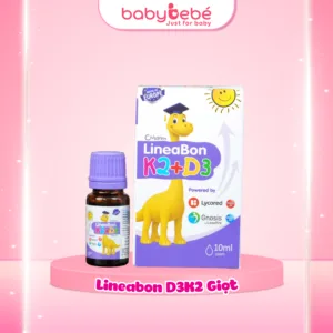 D3 K2 Lineabon nhỏ giọt 10ML hấp thu canxi,con cao lớn trước 7 tuổi