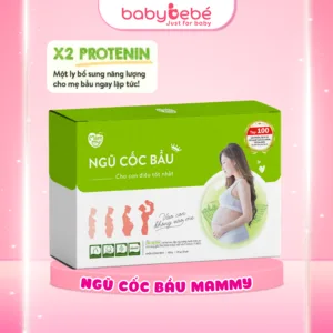 Ngũ Cốc Bầu Mămmy hộp 20 gói với 10 loại hạt quý giàu chất dinh dưỡng dành cho mẹ bữa ăn tiện lợi, hộp 400g