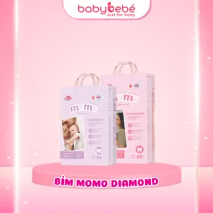 Bịch Tã bỉm Momo DIAMOND Hữu Cơ bản mới Mỏng thấm thoáng Đủ Kích Thước .