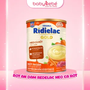 Bột ăn dặm heo cà rốt Vinamilk Ridielac Gold 350g kích thích bé ăn ngon, hỗ trợ tiêu hóa khỏe